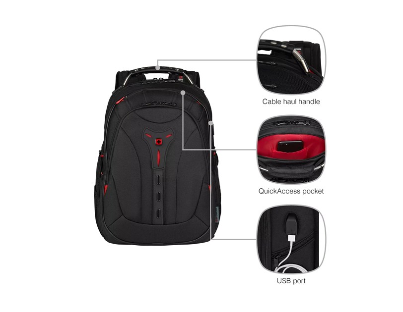 Wenger ruksak Pegasus Ballistic Deluxe za prijenosnike do 16", crni