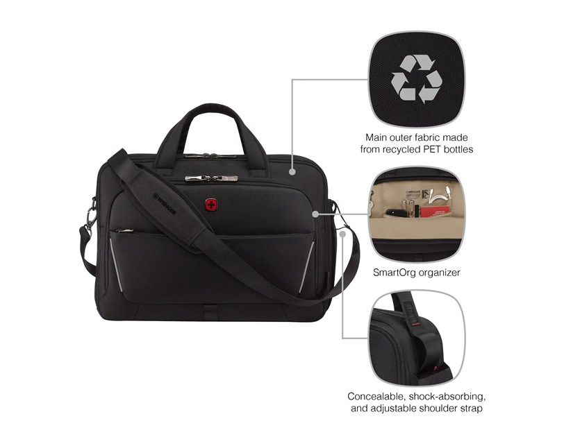 Wenger torba Meteor Brief (poslovna) za prijenosnike do 17", crna