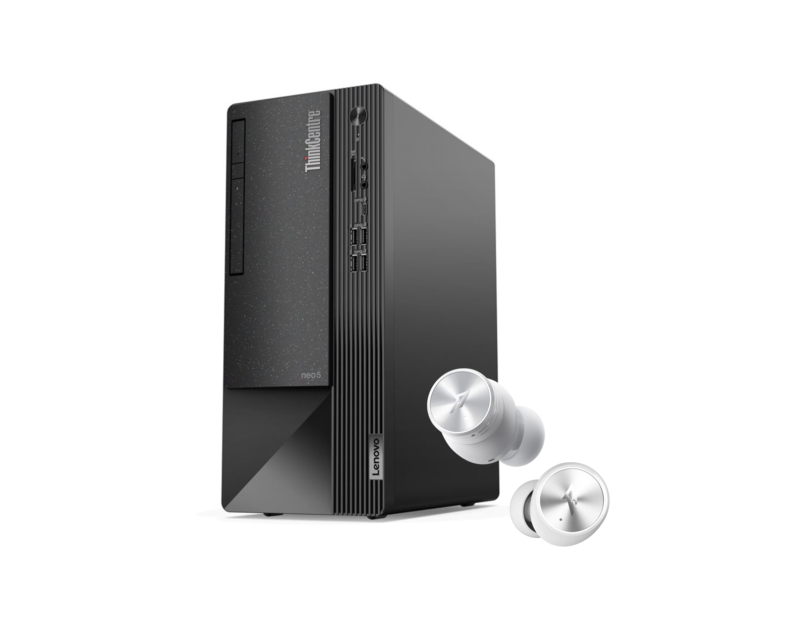 Lenovo ThinkCentre NEO 50t Gen 4 + 1MORE In-Ear bežične slušalice, Intel i5-13400, 16GB DDR4, 1TB SSD, UHD 730, DVDRW, VGA/HDMI/DP, tipk/miš + Win 11 Pro + 3Y (12JB0023CR-W11P)
