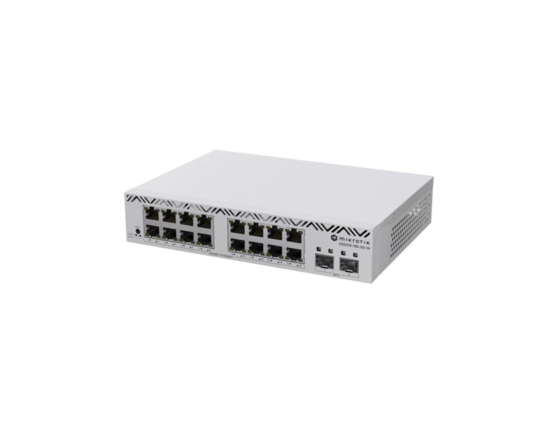 MikroTik CSS318-16G-2S+IN 16x Gigabit Ethernet ports, metalno kućište, SwOS