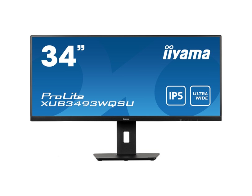 IIYAMA 34" XUB3493WQSU-B5 UWQHD (3440×1440) 21:9 ADS-IPS, 75Hz, 4ms, 400cd/m2, HDMI×2/DP, USB3.0×2, Pivot, PiP, zvučnici, crni