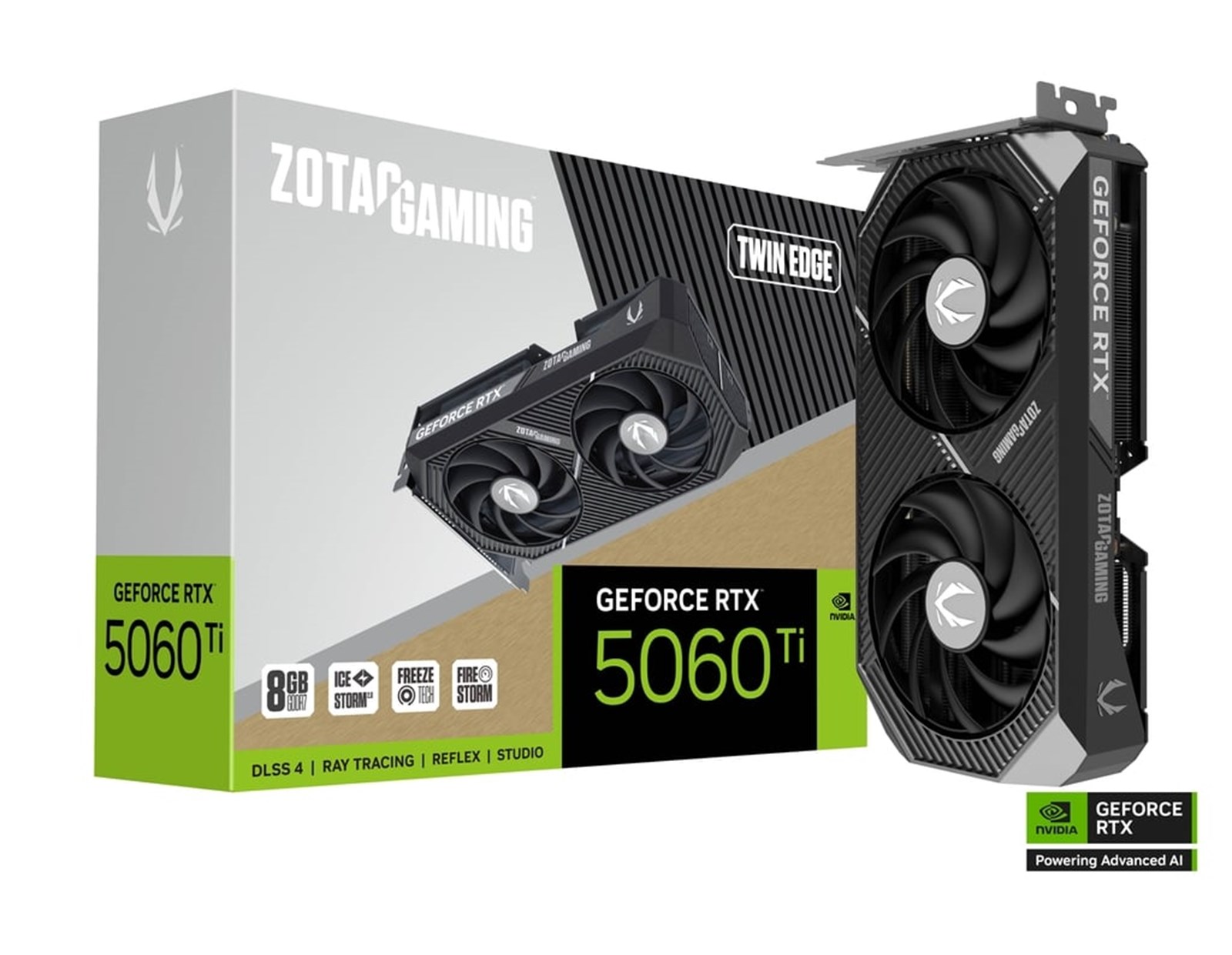Zotac RTX 5060 TI Twin Edge 8GB GDDR7 128-bit, PCIe 5.0, 3×DP/HDMI