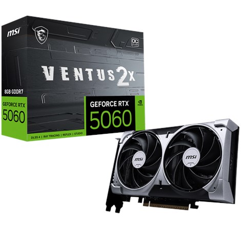 MSI GeForce RTX 5060 Ventus 2X 8G OC 8GB GDDR7/128-bit, PCIe 5.0, HDMI/3×DP