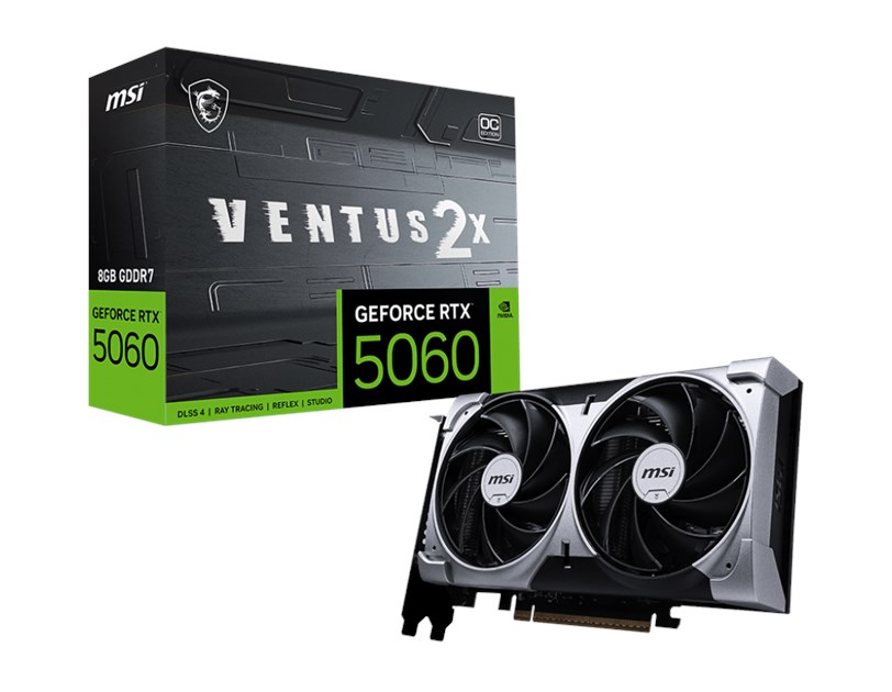 MSI GeForce RTX 5060 Ventus 2X 8G OC 8GB GDDR7/128-bit, PCIe 5.0, HDMI/3×DP