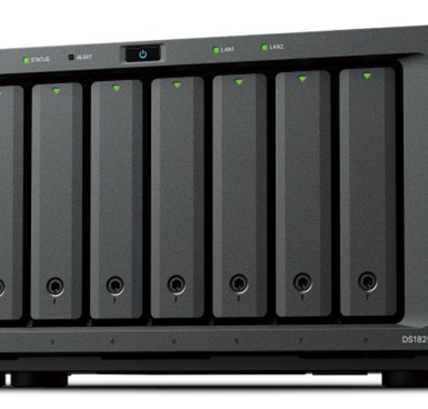 Synology DS1825+ DiskStation 8-bay All-in-1 NAS server, AMD Ryzen V1500B, 8GB RAM, 	RJ-45 2.5GbE, 2.5" SSD/3.5" HDD/M.2 podrška, Hot Swappable HDD, Wake on LAN/WAN, 3×USB 3.2, 2×USB-C