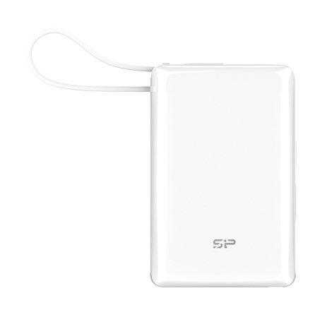 Silicon Power Powerbank CP10, 10000mAh, 20W, built in USB-C cable, USB-C+USB-A port, bijeli