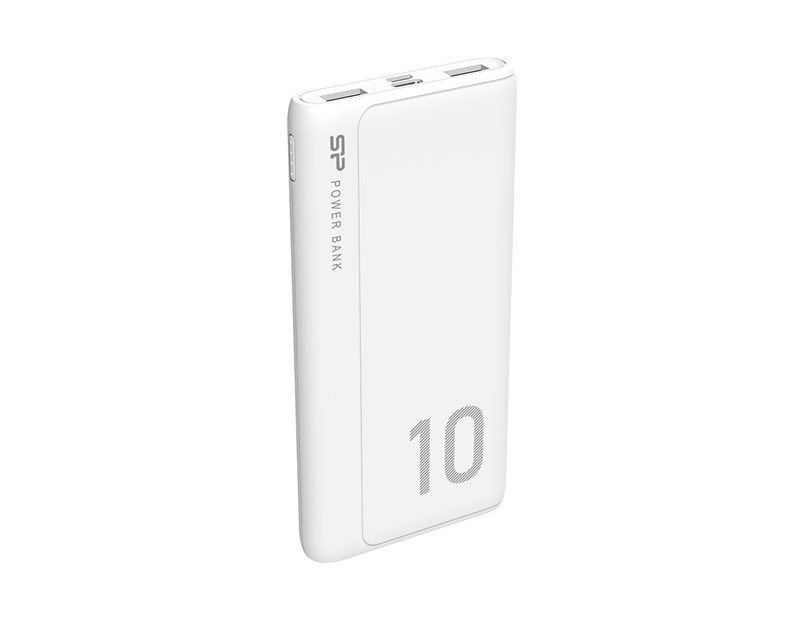 Silicon Power Powerbank GP15, 10000mAh, 10.5W, 2×USB-A/1×USB-C/Micro USB, bijeli