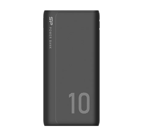 Silicon Power Powerbank GP15, 10000mAh, 10.5W, 2×USB-A/1×USB-C/Micro USB, crni