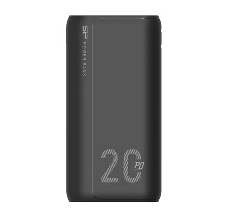 Silicon Power Powerbank QS15, 20000mAh, 18W, 2×USB-A/1×USB-C /Micro USB, crni