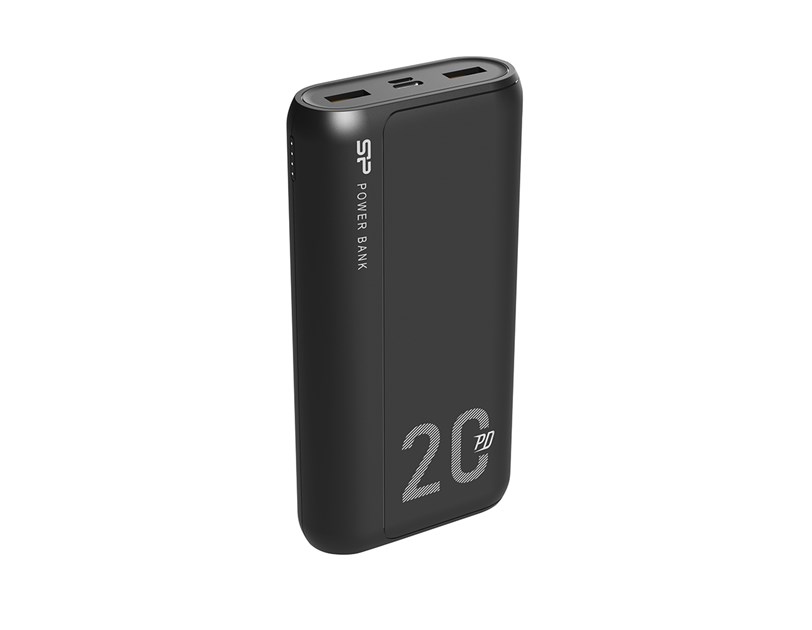 Silicon Power Powerbank QS15, 20000mAh, 18W, 2×USB-A/1×USB-C /Micro USB, crni