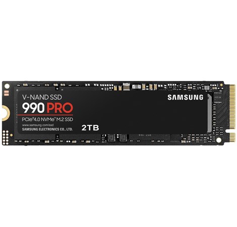 Samsung 990 Pro 2TB NVMe PCIe 4.0 M.2 SSD, R/W: 7450/6900 MB/s, (MZ-V9P2T0BW)