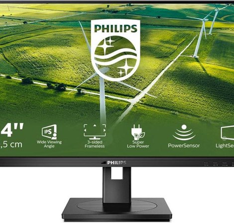 Philips 24" 242B1G/00 FHD (1920×1080) IPS , Pivot, 75Hz, 4ms, VGA/DVI-D/DP/HDMI, USB3.2×4, USB-B×1, zvučnici, crni