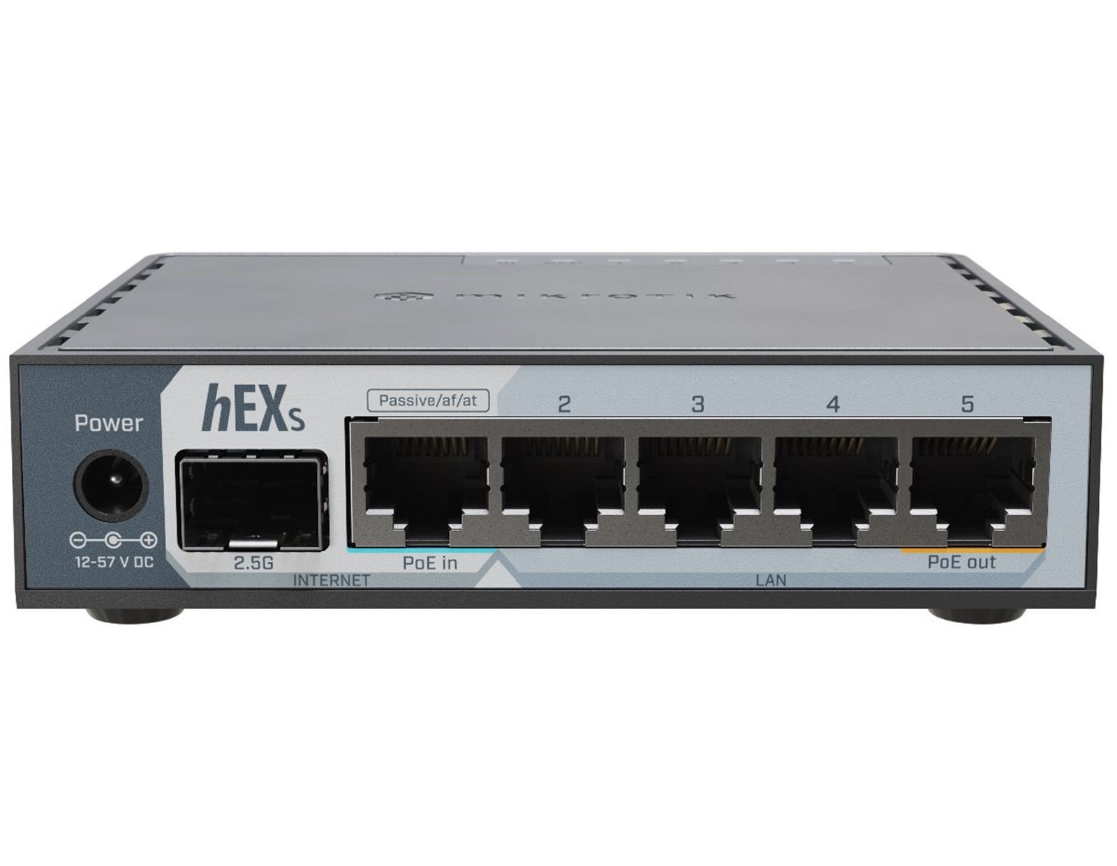 MikroTik hEX S (2025) Switch 5x Gigabit Ethernet ports, 1x 2.5 Gigabit SFP, 512 MB RAM, metalno kućište, ARM