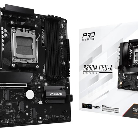 ASRock MB B850M PRO-A, S.AM5, 4xDDR5/8000(OC), PCIe 5.0, 2.5 G-LAN, USB-C, HDMI/DP, mATX