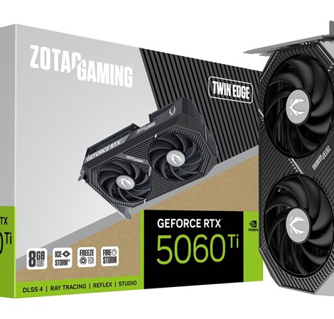 Zotac  RTX 5060 TI Twin Edge 8GB GDDR7 128-bit, PCIe 5.0x8, 3×DP/HDMI