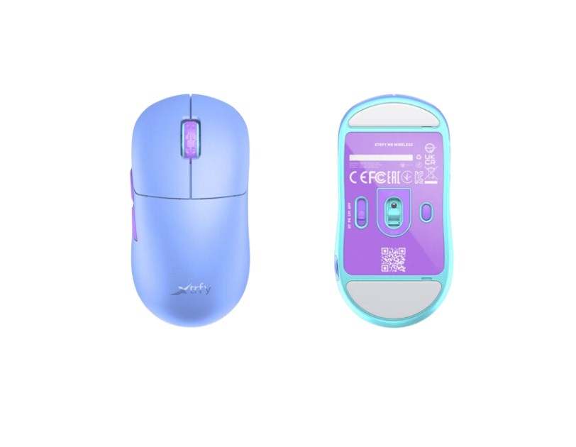 Cherry XTRFY M8 bežični igraći miš, 21000 cpi, USB, purple mint