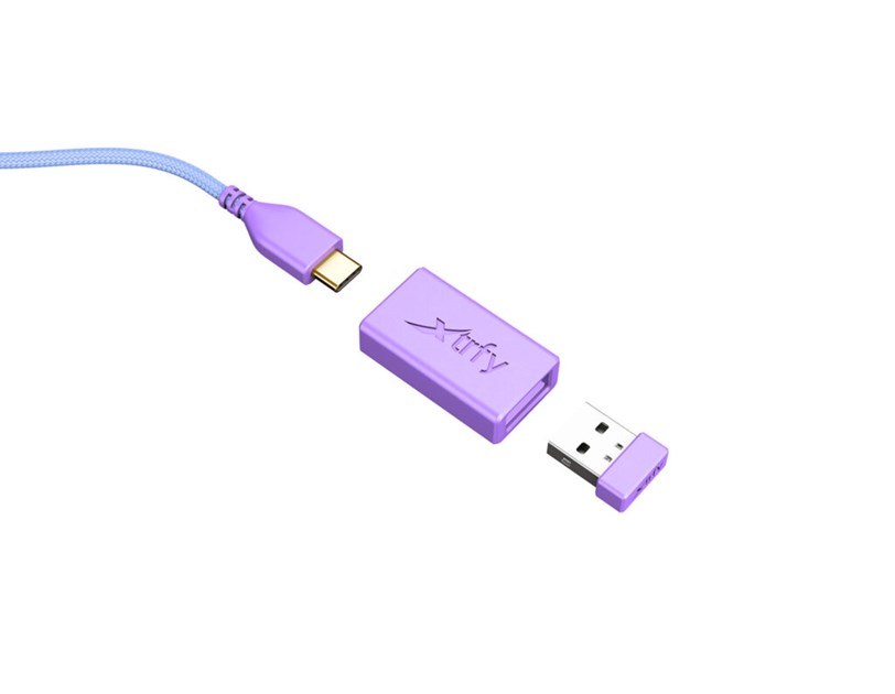 Cherry XTRFY M8 bežični igraći miš, 21000 cpi, USB, purple mint