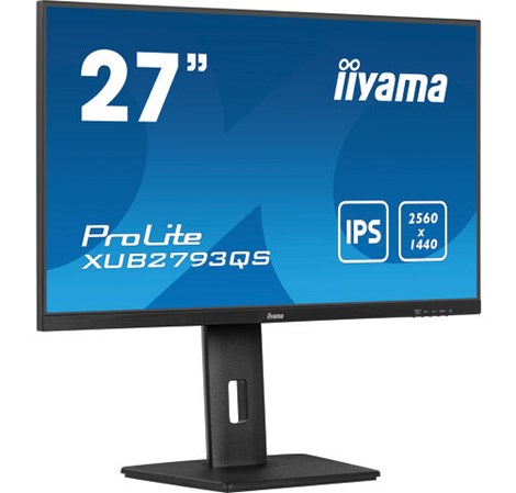 IIYAMA 27" XUB2793QS-B7 QHD (2560x1440) IPS, Pivot, 100Hz, 16:9, 1ms, 300 cd/m2, 1300:1, 1xHDMI/DP, zvučnici, crni