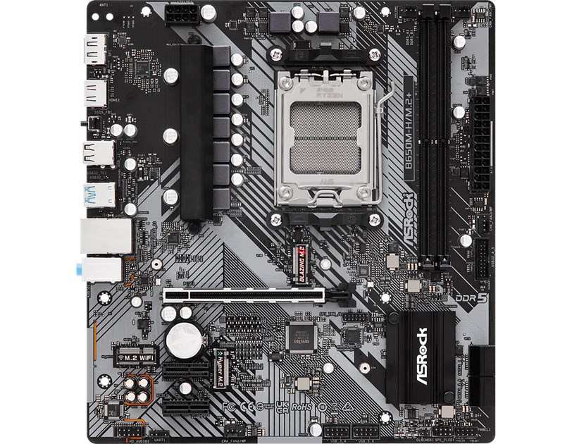 Asrock AMD B650M-H/M.2+, AM5, DDR5/6400, PCIe 4.0, HDMI/DP