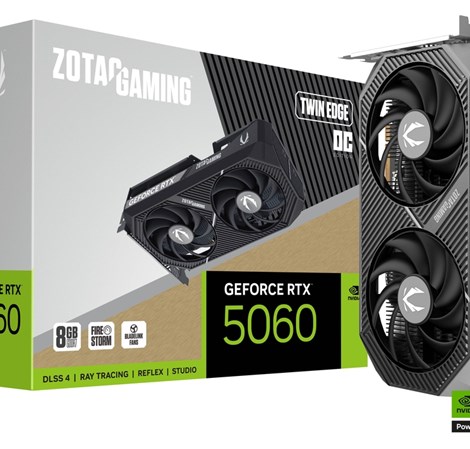 Zotac  RTX 5060 Twin Edge OC 8GB GDDR7 128-bit, PCIe 5.0x8, 3×DP/HDMI