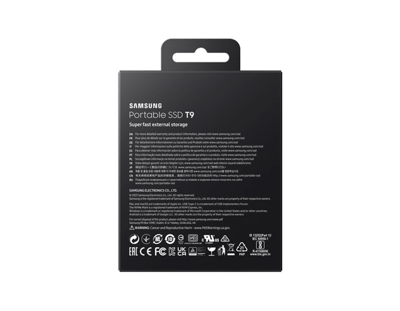 Samsung T9 4TB prijenosni SSD Gen 2x2, R/W: 2000/2000 MB/s (MU-PG4T0B/EU)