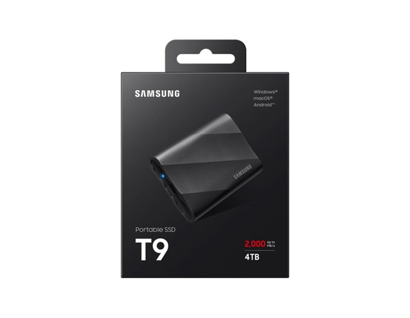 Samsung T9 4TB prijenosni SSD Gen 2x2, R/W: 2000/2000 MB/s (MU-PG4T0B/EU)