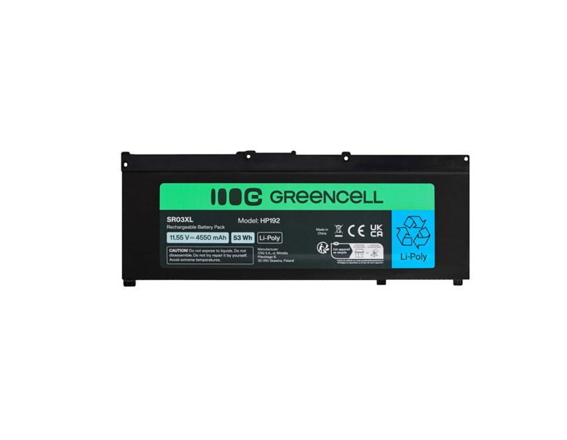 Green Cell (HP191) SR03XL baterija 4550 mAh, 11.4V, za HP Pavilion Gaming 15