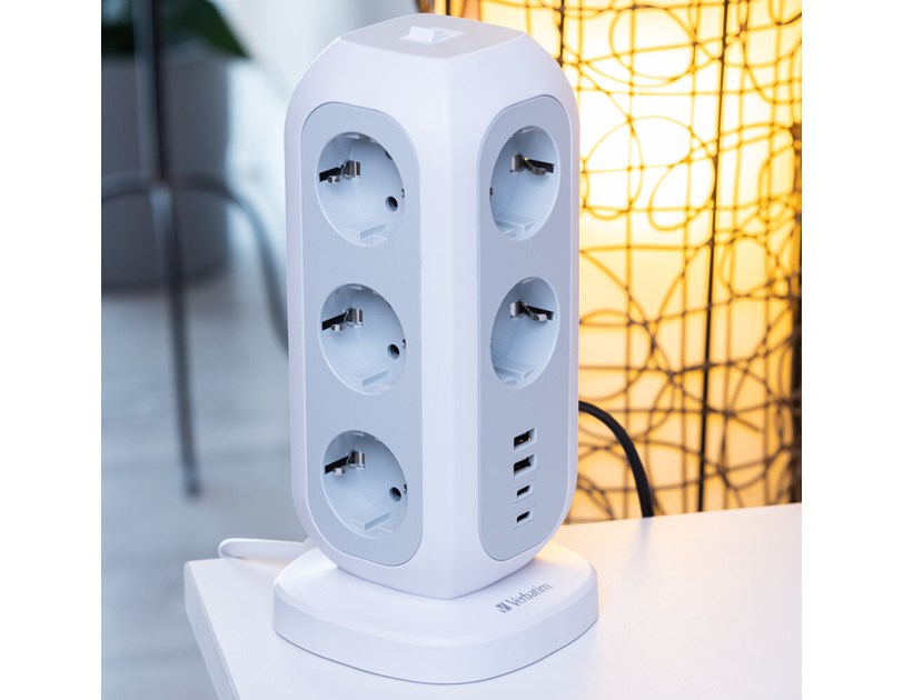 Verbatim EU Power Tower EUPT-01 11xAC / 2xUSB / 2xType-C