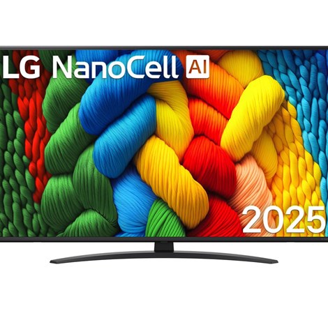 LG 50" (127cm) 50NANO81A NanoCell, 4K/UHD 3840x2160, HDR10/HLG, 60Hz, Bluetooth, Wifi, LAN/HDMI/USB, webOS 24