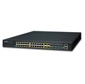 PLANET Layer 3 24-Port 10/100/1000T 802.3at PoE with 4-port shared 100/1000X SFP + 4-Port 10G SFP+ Stackable Managed Gigabit Switch