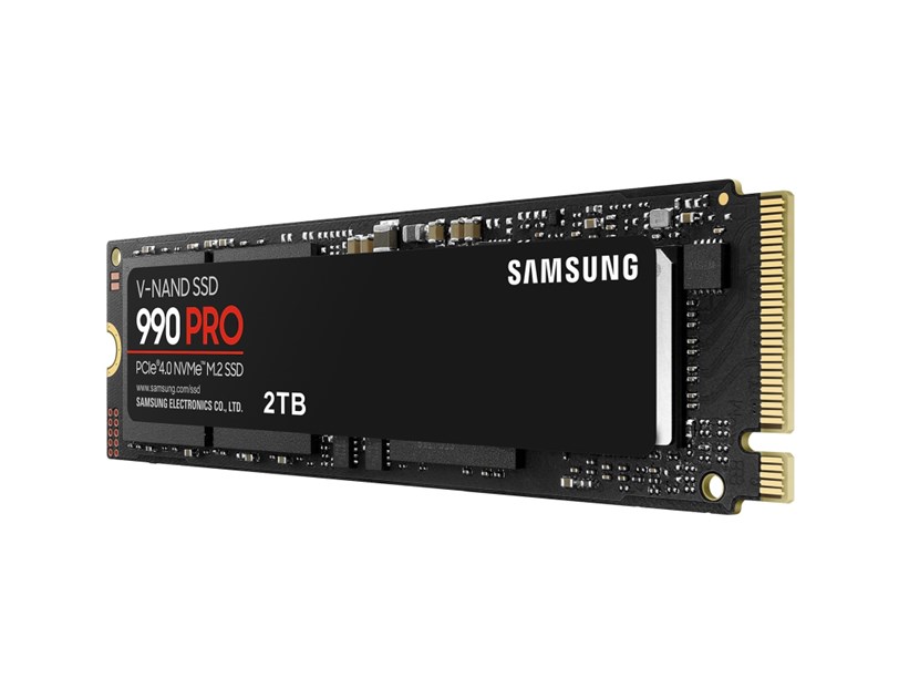 Samsung 990 Pro 2TB NVMe PCIe 4.0 M.2 SSD, R/W: 7450/6900 MB/s, (MZ-V9P2T0BW)