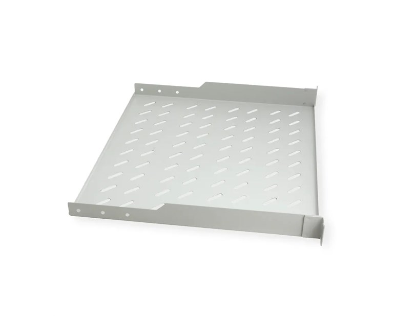 Roline 19" 1U fiksna polica, D=400mm, nosivost 15kg, siva