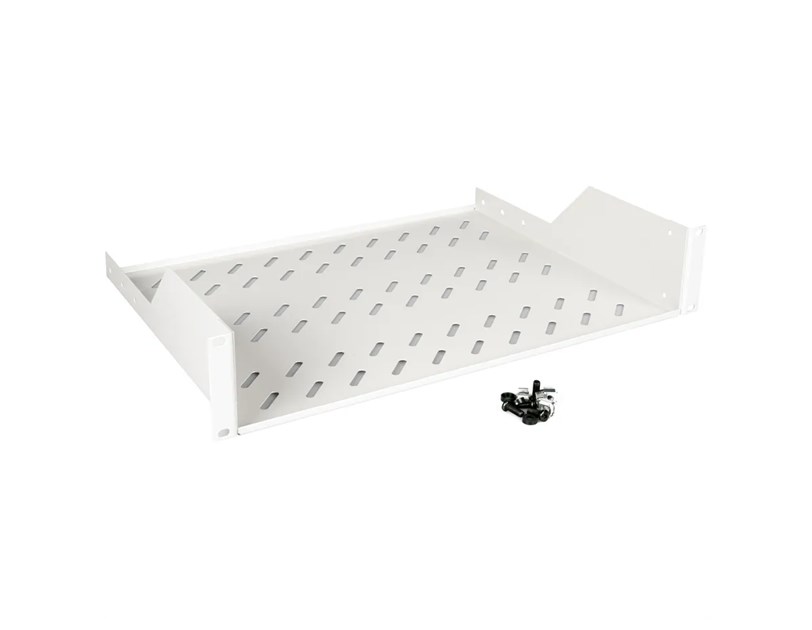 Roline 19" 2U fiksna polica, D=350mm, nosivost 25kg, siva