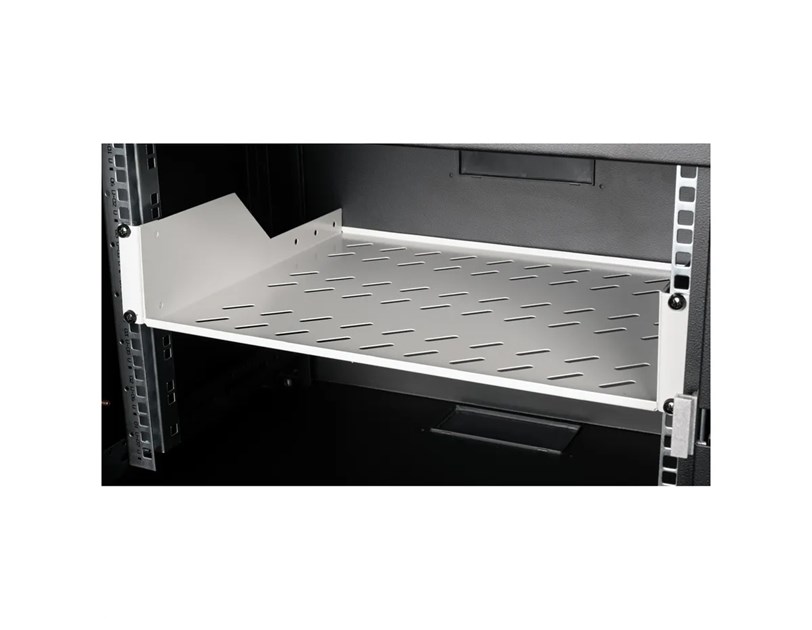 Roline 19" 2U fiksna polica, D=350mm, nosivost 25kg, siva