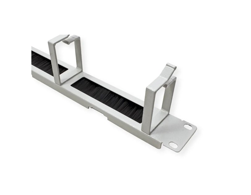 Roline 19" 1U organizator kablova, 4 nosača, brush strip. sivi