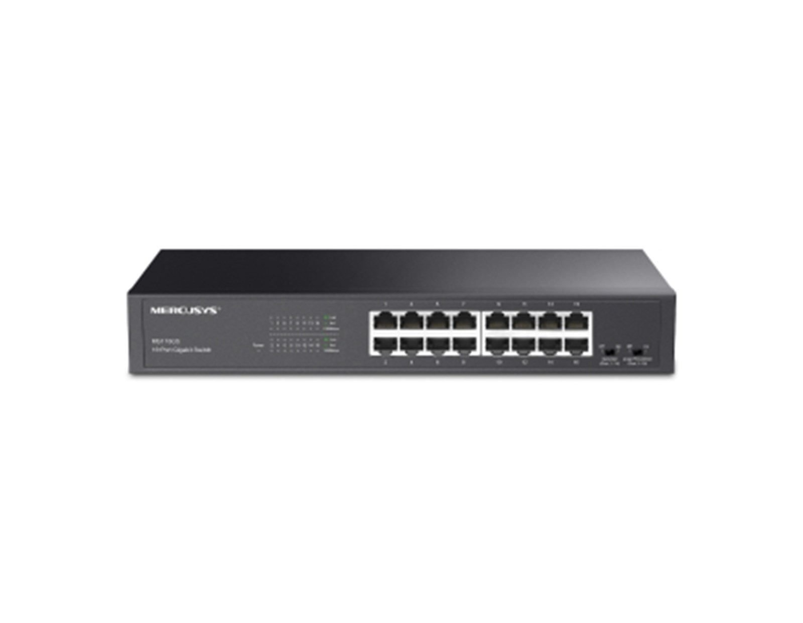 Mercusys 16-Port Gigabit Desktop preklopnik (Switch) 16×10/100/1000Mbps, Plug & Play, Auto-Negotiation, Auto-MDI/MDIX, metalno kučište