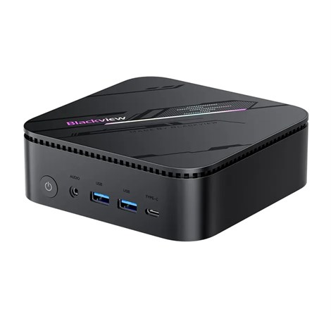 BLACKVIEW MP100 Pro Mini PC, Intel® Alder Lake i3-1215U, 16GB DDR4, 512GB SSD, Intel UHD Graphics (12. Gen), Wi-Fi, BT 5.2, DP/HDMI/LAN, 6xUSB-A 3.1, USB-C, Win11Pro