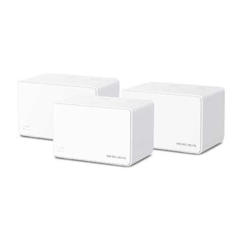 Mercusys Halo H80X(3-Pack) AX3000 Whole Home Mesh WiFi 6, Dual-Band 574Mbps/2402Mbps (2.4GHz/5GHz), 802.11ax/n/b/g 2.4 GHz - 802.11ax/ac/n/a 5 GHz, 3×G-LAN, Mercusys app