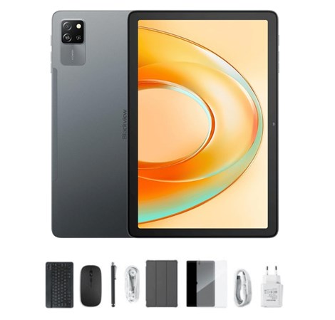 BLACKVIEW Tab 60 PRO 8/128 GB LTE, 10.1" HD (800x1280) IPS, 5MP/8MP, WiFi, DokeOS_P 4.0 + preklopna torbica, 3.5mm slušalice, bežična tipkovnica, bežičan miš, stylus olovka, s adapterom, sivi