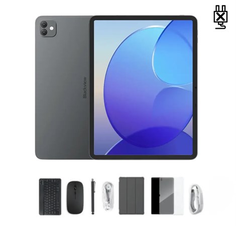 BLACKVIEW Tabet Link 8 WiFi, 12/256 GB, 12.7" HD (2160×1600) IPS, 13MP/18MP, DokeOS P 4.2 + gratis preklopna torbica, stylus pen, tipkovnica, miš, 3.5mm slušalice, zaštitna folija, bez adaptera, sivi