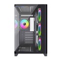 Bit Force CUBE ARGB-TGC-PWM4 Gaming Midi Tower ATX kućište bez napajanja, crno