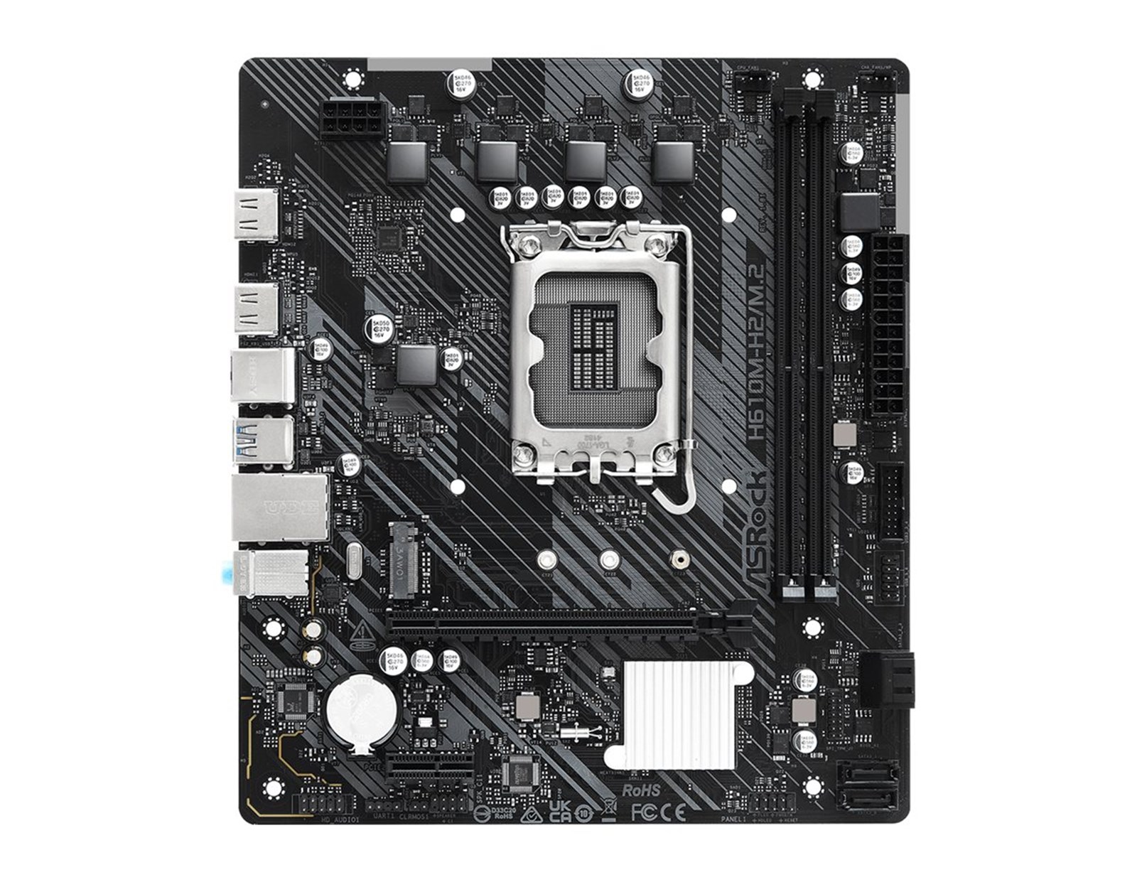 ASRock MB H610M-H2/M.2 D4 S.1700, 2× DDR4/3200MHz, PCIe 4.0, G-LAN, 2×HDMI, mATX
