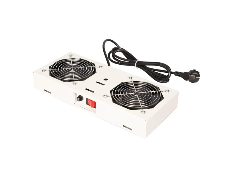 Roline 19" krovni ventilacijski modul s 4 ventilatora za zidne ormare, sivi