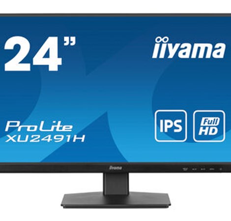 IIYAMA 24" XU2491H-B1 FHD (1920x1080) IPS 16:9, 100Hz, 300cd/m2, 1300:1, 0.5ms, HDMI, DP, tilt