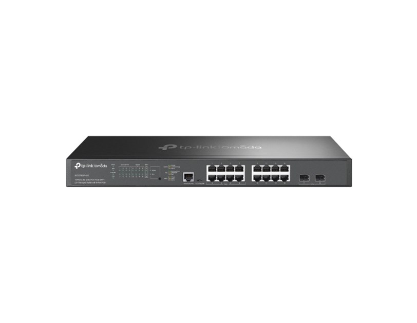 TP-Link Omada Omada 16-Port 2.5GBASE-T and 2-Port 10GE SFP+ L2+ Managed Switch with 8-Port PoE+    