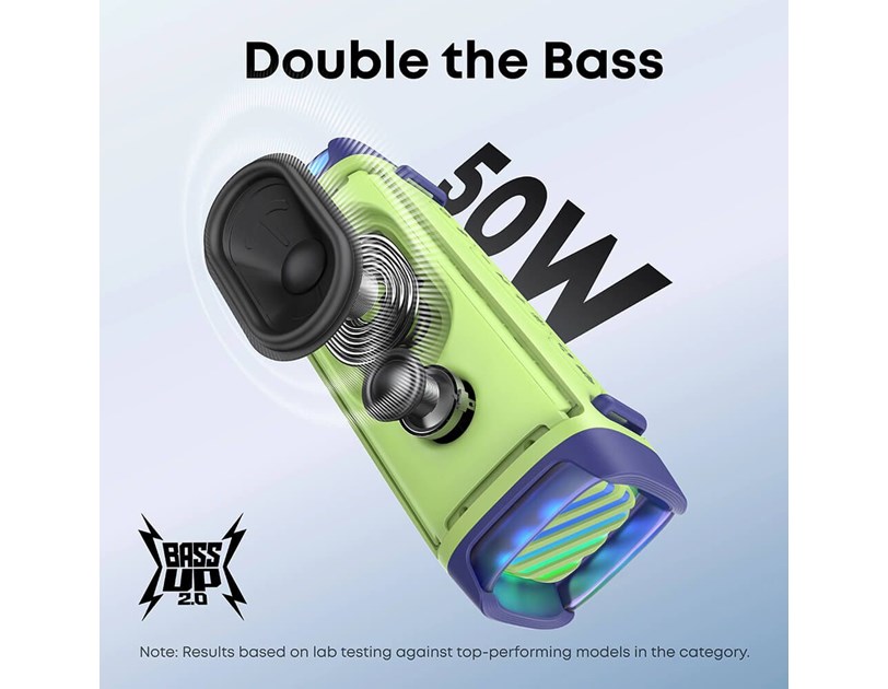 Anker Soundcore BOOM 3i prijenosni BT5.3 zvučnik, 50W, IP68, BassUp 2.0, 16h autonomija, zeleni (D5100030)