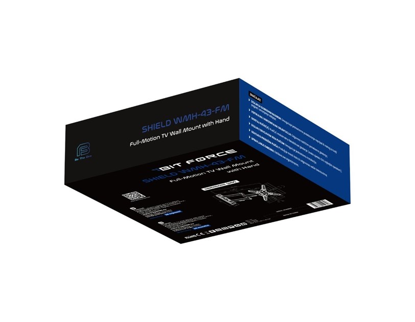 BIT FORCE nagibno-okretni nosač za TV s ručkom SHIELD WMH-43-FM