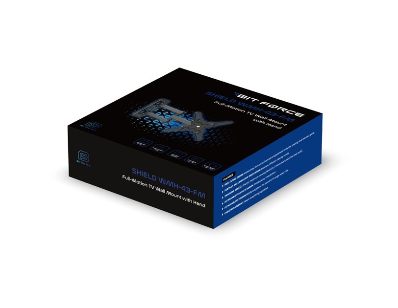 BIT FORCE nagibno-okretni nosač za TV s ručkom SHIELD WMH-43-FM