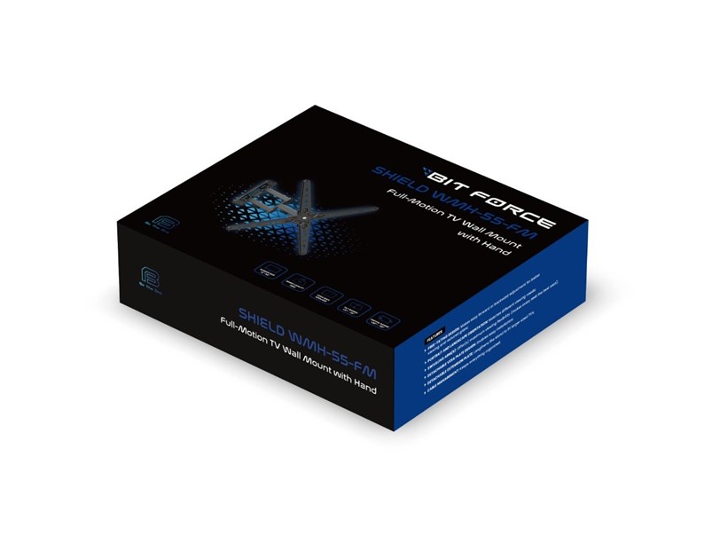 BIT FORCE nagibno-okretni nosač za TV s ručkom SHIELD WMH-55-FM