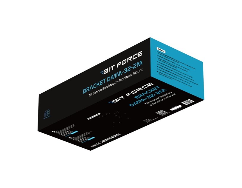 BIT FORCE nagibno-okretni stolni nosač za 2 monitora BRACKET DMM-32-2M